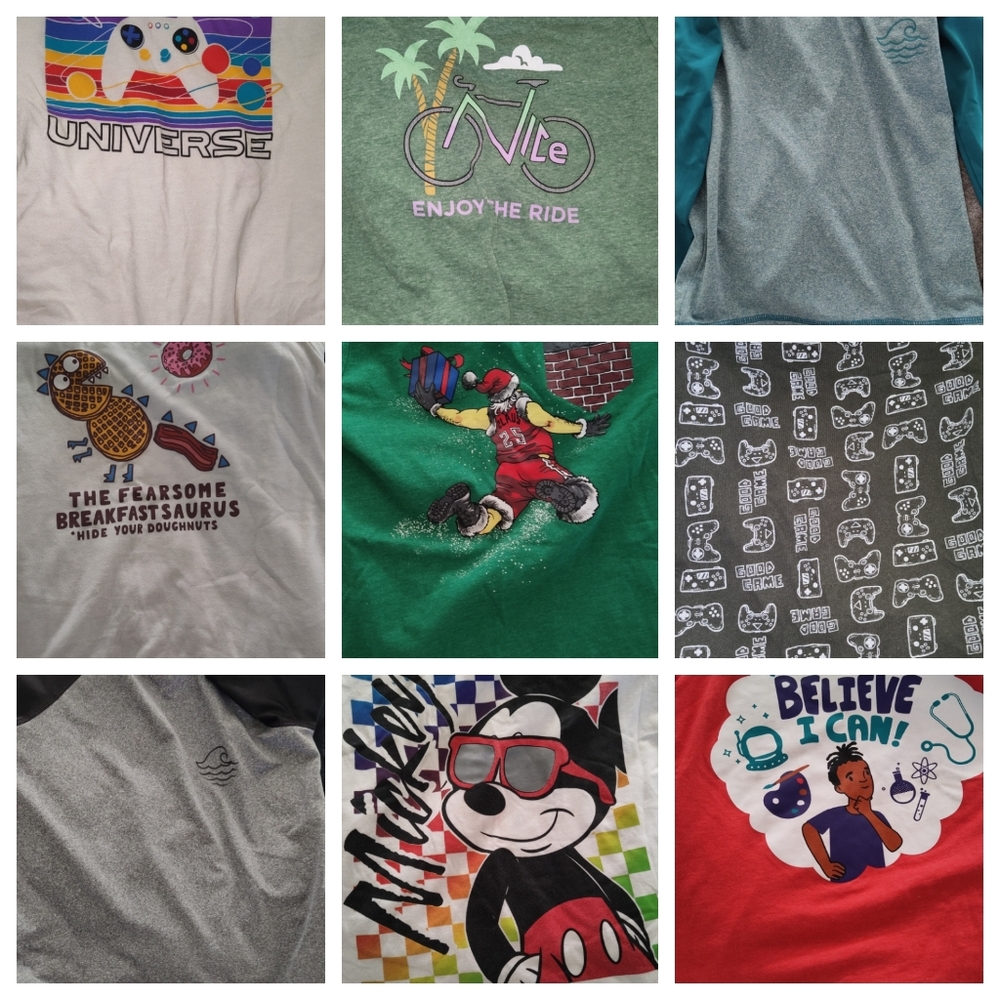 Lot Of 13 Boys Size M 8 Multicolors & Brands T-Shirts Incl Old Navy & Others